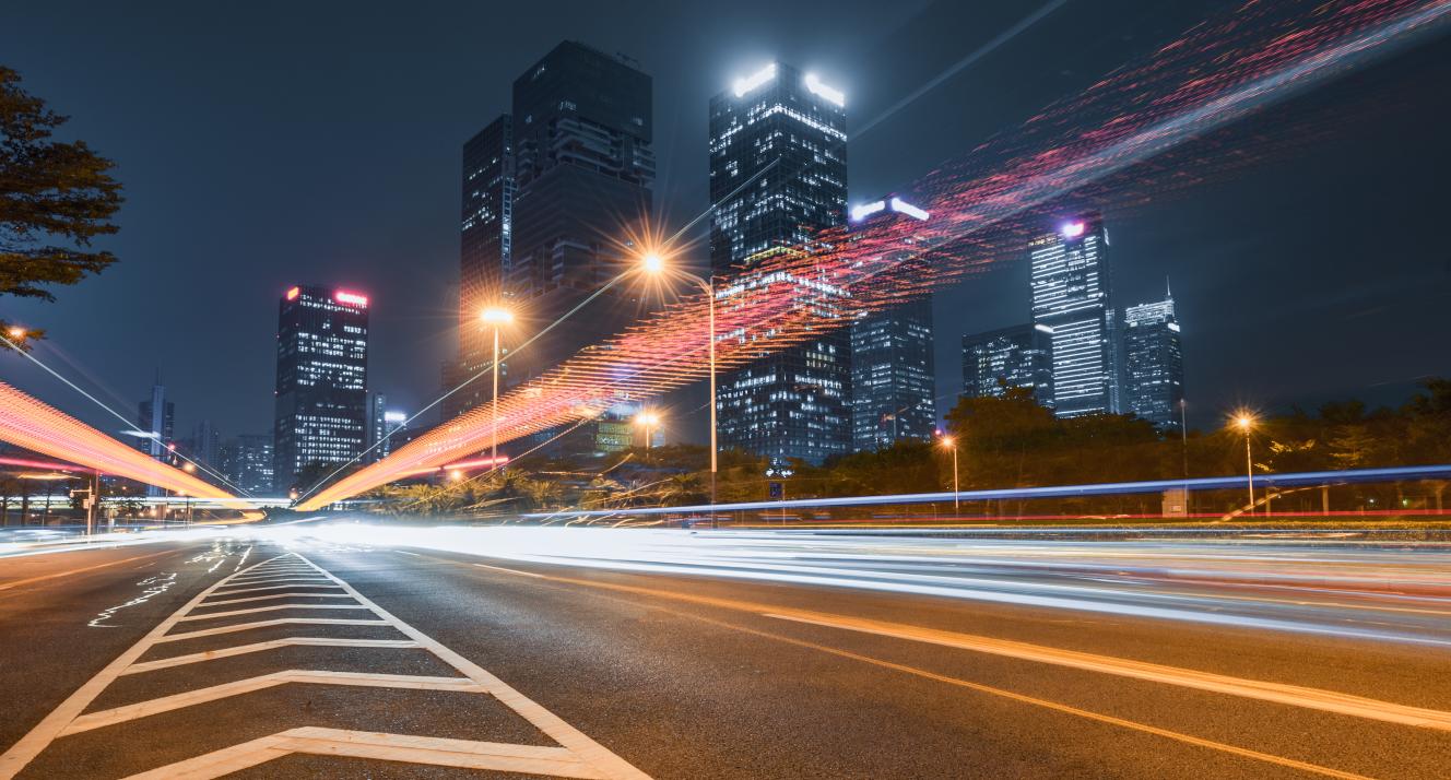 Road at night